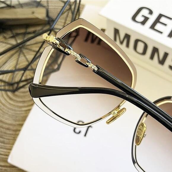 Luxury Oversized Square Sunglasses - Gradient, Chic, UV Protection & Trendy - Picture 5 of 6